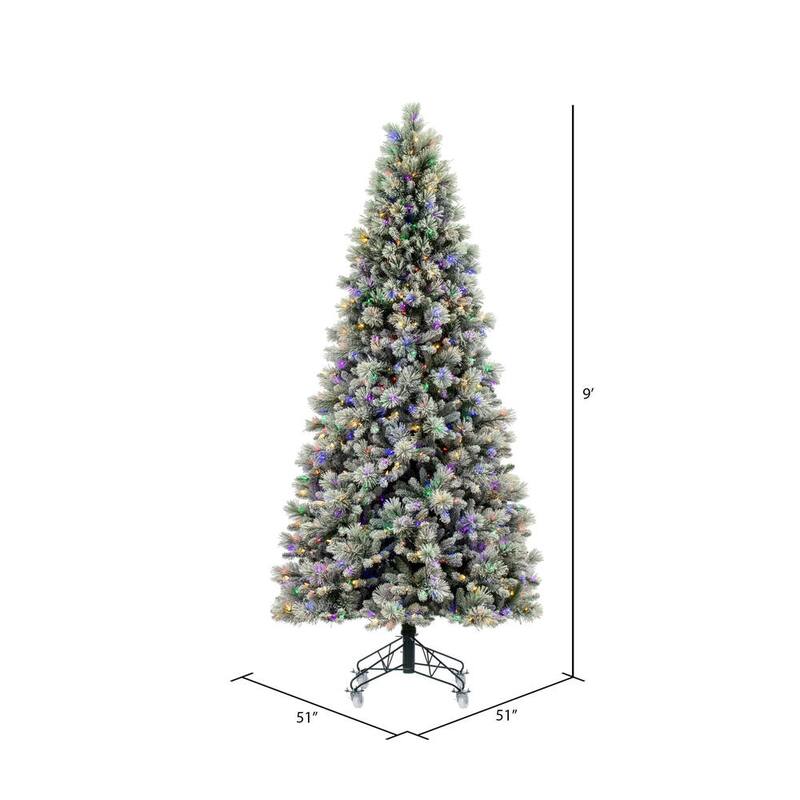 Vickerman 9' x 51" Flocked Jackson Pine Artificial PreLit Christmas